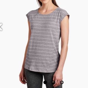 Kuhl Gray Striped Laurel Hiking Top